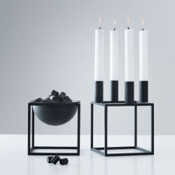 Kerzenständer Kubus 4 von Audo Copenhagen Schwarz