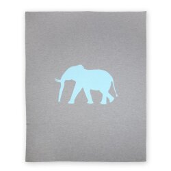 Decke Elephant Grau/T&uuml;rkis von Lenz&amp;Leif