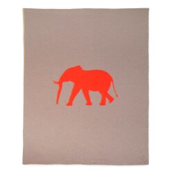Decke Elephant Beige/Rot von Lenz&amp;Leif