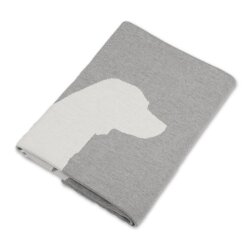 Decke Dogs Grau/Weiß von Lenz&Leif