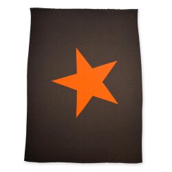 Decke Star Braun/Orange von Lenz&Leif