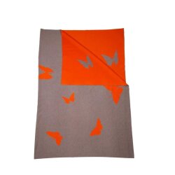 Decke Butterfly Beige/Orange von Lenz&amp;Leif