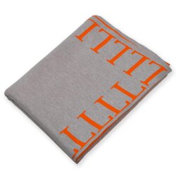 Decke LLLL Grau/Orange von Lenz&Leif