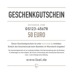 Geschenkgutschein 50 Euro von Lisel Design