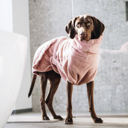 Hundebademantel Pink Berry Bio-Baumwolle von Lill´s...