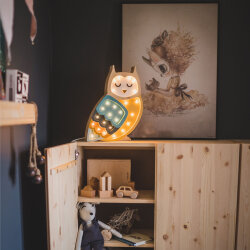 Kinderzimmerlampe Owl Mustard von Little Lights