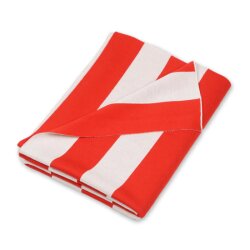 Decke Stripes Rot/Weiß von Lenz&Leif