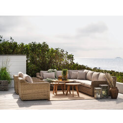 Loungesofa Glendon Abschluss Polyrattan von Brafab