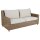 Loungesofa Sandkorn 2,5-Sitzer Polyrattan von Brafab