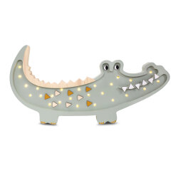 Kinderzimmerlampe Crocodile Pastel Khaki von Little Lights