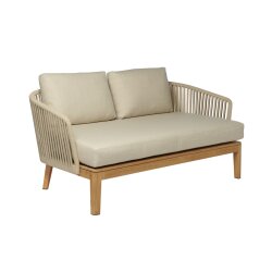 Sofa Mood 2-Sitzer Teak-Linen von Tribú / Varianten