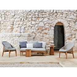 Sofa Mood 2-Sitzer Teak-Moss von Tribú / Varianten