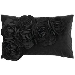 Kissenhülle Floral Black 30x50cm von PAD