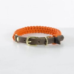 Hundehalsband Touch of Leather Orange von Molly &...