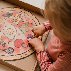 Kinder Steckpuzzle Kork Pizza Luigi von Clarissakork