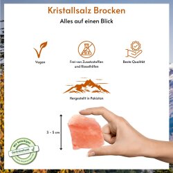 Kristallsalz Brocken von NaturFunke (1000g)