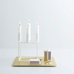 Kerzenständer Kubus 4 von by Lassen Weiß